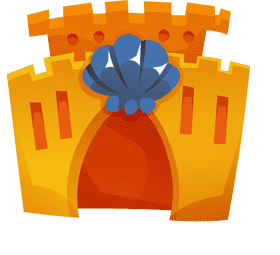 Sandcastle shell clipart