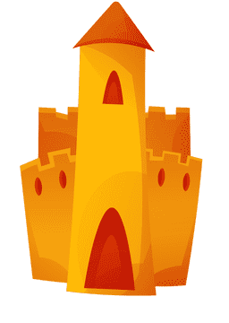 Sandcastle temple clipart