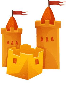 Sandcastle towers clipart