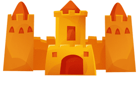 Sandcastle wide clipart