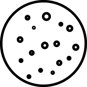 Sandpaper circle black and white clipart