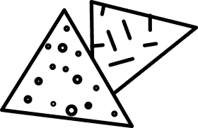 Sandpaper triangles black and white clipart