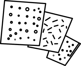 Sandpaper trio black and white clipart