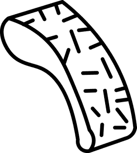 Sandpaper vertical black and white clipart