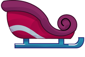 Santa sleigh festive clipart