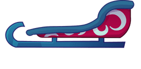 Santa sleigh low clipart