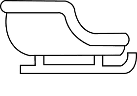 Santa sleigh sleigh black and white clipart