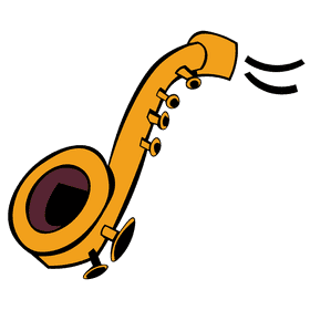Saxophone big hole clipart