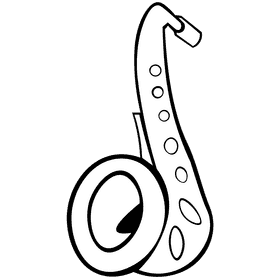 Saxophone buttons black and white clipart