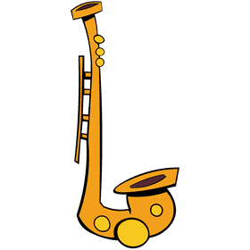 Saxophone long clipart