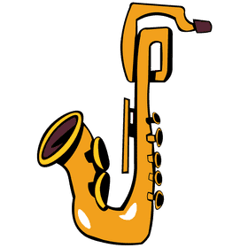 Saxophone swirling clipart