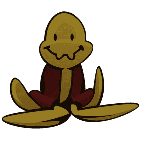 Sea turtle front view clipart