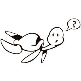 Sea turtle question black and white clipart