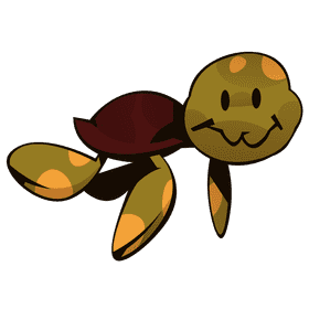 Sea turtle side clipart