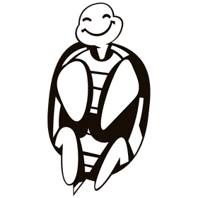 Sea turtle tummy black and white clipart