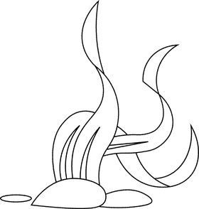 Sea weed longstones black and white clipart