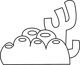 Sea weed reef black and white clipart