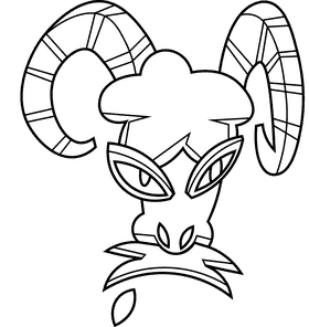 Shepherd head black and white clipart