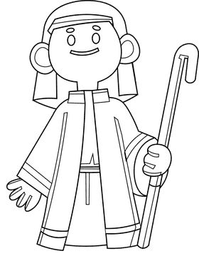 Shepherd black and white clipart