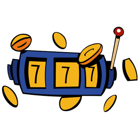 Slot machine coins clipart