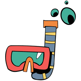 Snorkel bubbles clipart