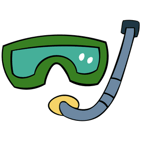 Snorkel chip clipart