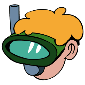Snorkel head clipart