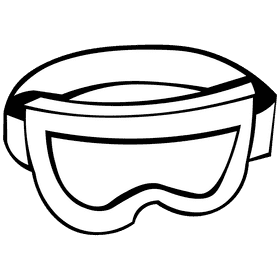 Snorkel mono black and white clipart