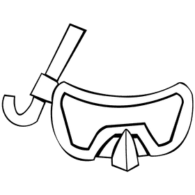 Snorkel nose black and white clipart