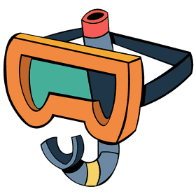 Snorkel side clipart