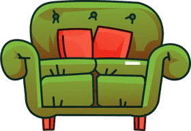 Sofa front chair clipart