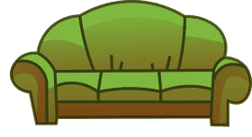 Sofa puff clipart