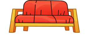 Sofa wood clipart