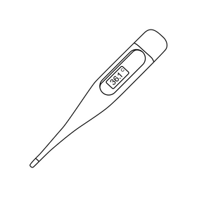 Thermometer drawing black and white clipart