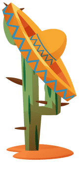 Sombrero cactus clipart