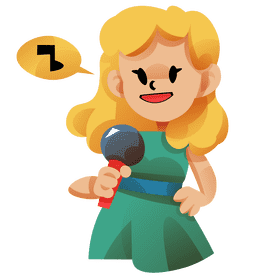 Speaking singer clipart