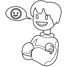 Speaking black and white clipart