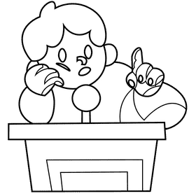 Speech comedian black and white clipart