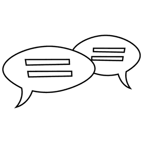 Speech dialog black and white clipart