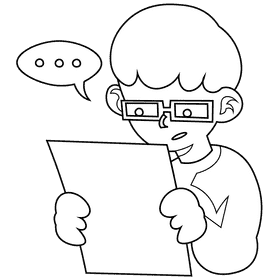 Speech performance black and white clipart