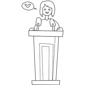 Speech black and white clipart