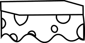 Sponge curvy black and white clipart