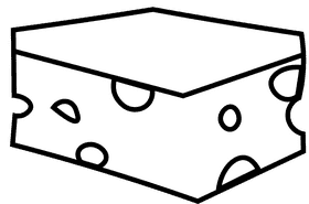 Sponge squareholed black and white clipart