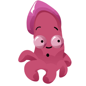 Squid cute clipart