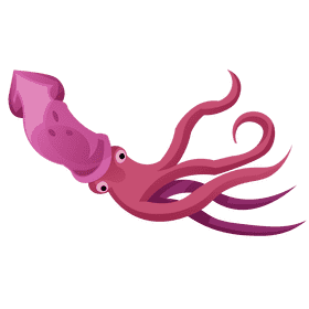Squid long clipart