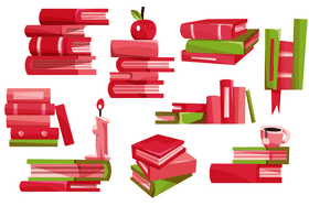 Stack of books vector