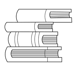 Stack of books book tower black and white clipart