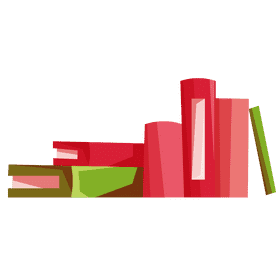 Stack of books line clipart