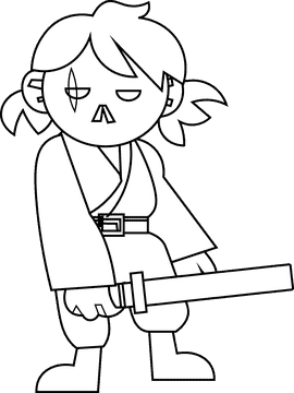 Starwars anakin black and white clipart