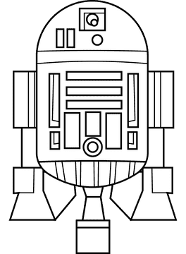 Starwars rd black and white clipart